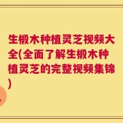 生椴木种植灵芝视频大全(全面了解生椴木种植灵芝的完整视频集锦)
