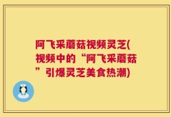 阿飞采蘑菇视频灵芝(视频中的“阿飞采蘑菇”引爆灵芝美食热潮)