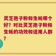 灵芝孢子粉和生蚝哪个好？对比灵芝孢子粉和生蚝的功效和适用人群？