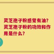 灵芝孢子粉感觉有油？灵芝孢子粉的功效和作用是什么？