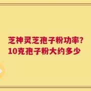 芝神灵芝孢子粉功率？10克孢子粉大约多少