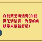 白鹤灵芝清洁膏(白鹤灵芝清洁膏：为您的皮肤带来清新舒适)