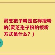 灵芝孢子粉是这样授粉的(灵芝孢子粉的授粉方式是什么？)