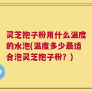 灵芝抱子粉用什么温度的水泡(温度多少最适合泡灵芝抱子粉？)