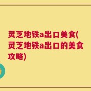 灵芝地铁a出口美食(灵芝地铁a出口的美食攻略)