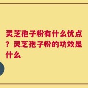 灵芝孢子粉有什么优点？灵芝孢子粉的功效是什么