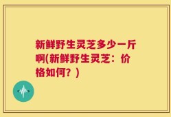 新鲜野生灵芝多少一斤啊(新鲜野生灵芝：价格如何？)