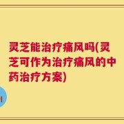 灵芝能治疗痛风吗(灵芝可作为治疗痛风的中药治疗方案)