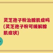 灵芝孢子粉治腺肌症吗(灵芝孢子粉可缓解腺肌症状)
