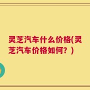 灵芝汽车什么价格(灵芝汽车价格如何？)