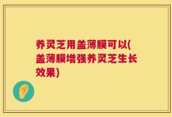 养灵芝用盖薄膜可以(盖薄膜增强养灵芝生长效果)