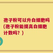 孢子粉可以升白细胞吗(孢子粉能提高白细胞计数吗？)