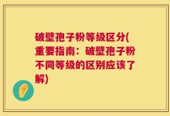破壁孢子粉等级区分(重要指南：破壁孢子粉不同等级的区别应该了解)