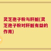 灵芝孢子粉与肝脏(灵芝孢子粉对肝脏有益的作用)