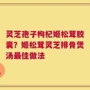 灵芝孢子枸杞姬松茸胶囊？姬松茸灵芝排骨煲汤最佳做法