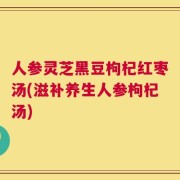 人参灵芝黑豆枸杞红枣汤(滋补养生人参枸杞汤)