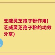 芝威灵芝孢子粉作用(芝威灵芝孢子粉的功效分享)