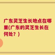 广东灵芝生长地点在哪里(广东的灵芝生长在何处？)
