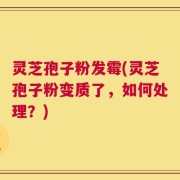 灵芝孢子粉发霉(灵芝孢子粉变质了，如何处理？)