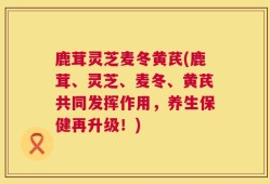 鹿茸灵芝麦冬黄芪(鹿茸、灵芝、麦冬、黄芪共同发挥作用，养生保健再升级！)