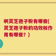 啊灵芝孢子粉有哪些(灵芝孢子粉的功效和作用有哪些？)