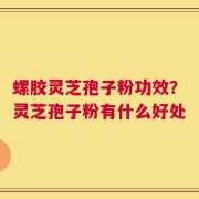 螺胶灵芝孢子粉功效？灵芝孢子粉有什么好处