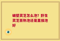 破壁灵芝怎么泡？野生灵芝蒸熟泡还是直接泡好