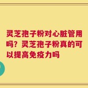 灵芝孢子粉对心脏管用吗？灵芝孢子粉真的可以提高免疫力吗