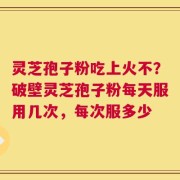 灵芝孢子粉吃上火不？破壁灵芝孢子粉每天服用几次，每次服多少