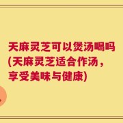 天麻灵芝可以煲汤喝吗(天麻灵芝适合作汤，享受美味与健康)