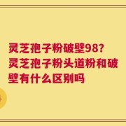 灵芝孢子粉破壁98？灵芝孢子粉头道粉和破壁有什么区别吗