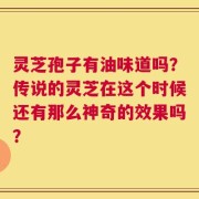 灵芝孢子有油味道吗？传说的灵芝在这个时候还有那么神奇的效果吗？
