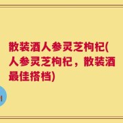 散装酒人参灵芝枸杞(人参灵芝枸杞，散装酒最佳搭档)