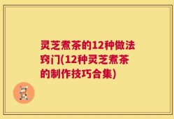 灵芝煮茶的12种做法窍门(12种灵芝煮茶的制作技巧合集)