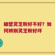破壁灵芝粉好不好？如何辨别灵芝粉好坏