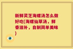 新鲜灵芝海螺汤怎么做好吃(海螺仙草汤，鲜香滋补，自制简单美味)