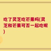 吃了灵芝吃芒果吗(灵芝和芒果可否一起吃呢)