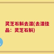 灵芝石斛去湿(去湿佳品：灵芝石斛)
