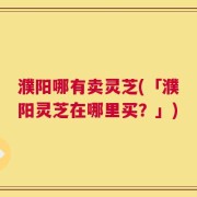 濮阳哪有卖灵芝(「濮阳灵芝在哪里买？」)