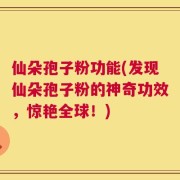 仙朵孢子粉功能(发现仙朵孢子粉的神奇功效，惊艳全球！)