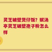 灵芝破壁煲仔饭？赋汤亭灵芝破壁孢子粉怎么样