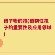 孢子粉的孢(植物性孢子的重要性及应用领域)