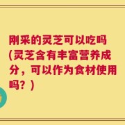 刚采的灵芝可以吃吗 (灵芝含有丰富营养成分，可以作为食材使用吗？)