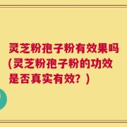 灵芝粉孢子粉有效果吗(灵芝粉孢子粉的功效是否真实有效？)