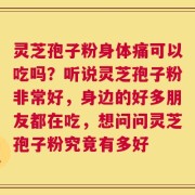 灵芝孢子粉身体痛可以吃吗？听说灵芝孢子粉非常好，身边的好多朋友都在吃，想问问灵芝孢子粉究竟有多好