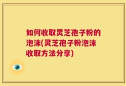 如何收取灵芝孢子粉的泡沫(灵芝孢子粉泡沫收取方法分享)
