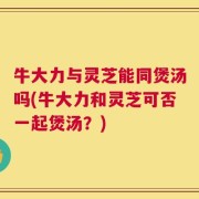 牛大力与灵芝能同煲汤吗(牛大力和灵芝可否一起煲汤？)