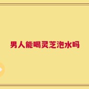 男人能喝灵芝泡水吗