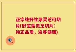 正宗纯野生紫灵芝可切片(野生紫灵芝切片：纯正品质，滋养健康)
