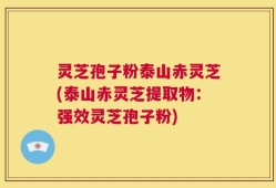 灵芝孢子粉泰山赤灵芝(泰山赤灵芝提取物：强效灵芝孢子粉)